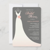 Stijlvol Elegant Wedding Gown Pink Vrijgezellenfee Kaart (Voorkant)