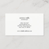 Stijlvol Elegant White Gold Cosmetoloog Salon Visitekaartje (Achterkant)