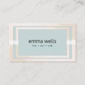 Stijlvol Elegant White Gold Cosmetoloog Salon Visitekaartje (Voorkant)