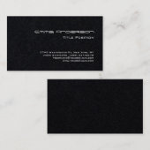 Stijlvol Elegant Zwart Modern Indrukwekkende Trend Visitekaartje (Voorkant / Achterkant)