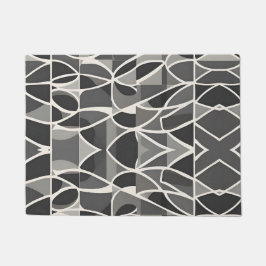Stijlvol Elegant Zwart Wit geometrisch patroon Deurmat
