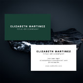 Stijlvol Emerald Green Front en Achterkant Aangepa Visitekaartje