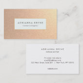 Stijlvol en chique faux koper visitekaartje (Voorkant / Achterkant)