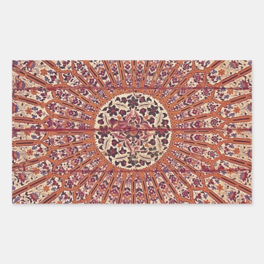 Stijlvol en chique Marokko Patroon Rechthoekige Sticker (Voorkant)