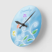 Stijlvol en decoratief drie vloerpannen ronde klok (Hoek)