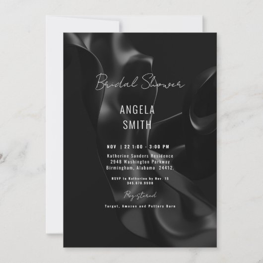 Stijlvol en eenvoudig zwart Vrijgezellenfeest Kaart (Voorkant)