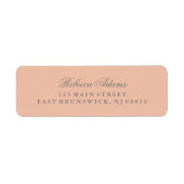 Stijlvol en Elegant Blush Roze Etiket (Voorkant)
