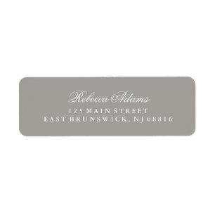 Stijlvol en Elegant Deep Grey Etiket