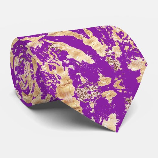 Stijlvol en elegant goudkleurig textuurpatroon stropdas (Opgerold)