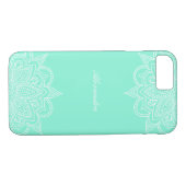 Stijlvol en elegant groen Mandala Lace Case-Mate iPhone Case (Achterkant (Horizontaal))