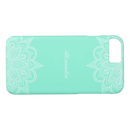 Stijlvol en elegant groen Mandala Lace Case-Mate iPhone Case (Achterkant (Horizontaal))