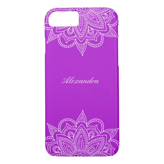Stijlvol en elegant indigoen en witte Mandala Lace Case-Mate iPhone Case (Achterkant)