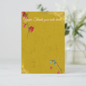 Stijlvol en elegant rood en goud bedankkaart (Staand voorkant)