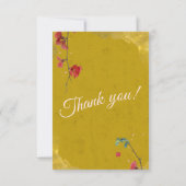 Stijlvol en elegant rood en goud bedankkaart (Achterkant)