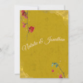 Stijlvol en elegant rood en goud kaart (Achterkant)