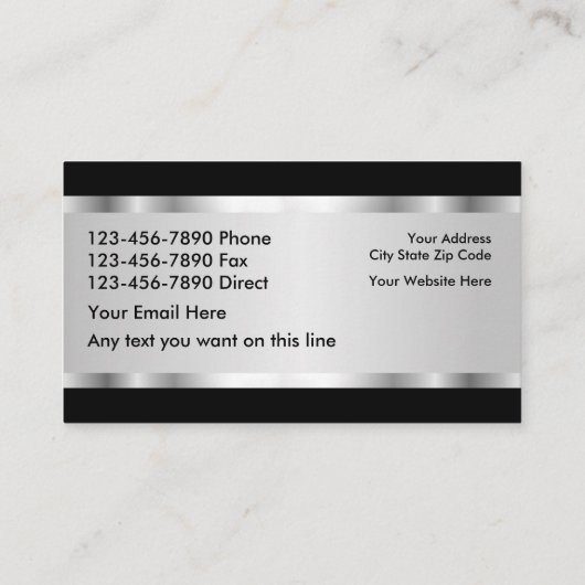 Stijlvol en elegant vastgoed visitekaartje (Achterkant)