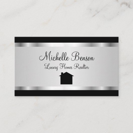 Stijlvol en elegant vastgoed visitekaartje (Voorkant)