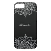 Stijlvol en elegant zwart-wit Mandala Lace Case-Mate iPhone Case (Achterkant)