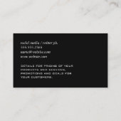 Stijlvol en Fancy glitter Visitekaartje (Achterkant)