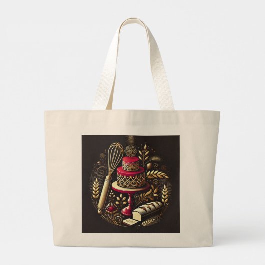 Stijlvol en functioneel cadeau voor liefhebbers va grote tote bag (Achterkant)