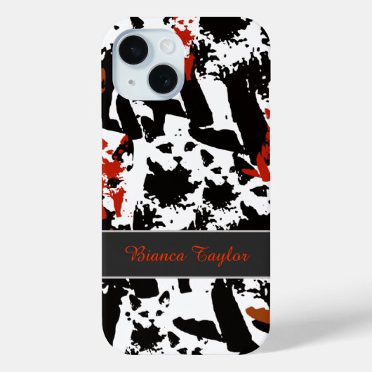 stijlvol en gepersonaliseerd kattenpatroon Case-Mate iPhone case (Achterkant)