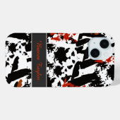 stijlvol en gepersonaliseerd kattenpatroon Case-Mate iPhone case (Achterkant (horizontaal))