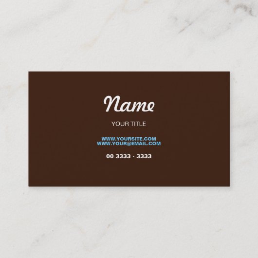 Stijlvol en hedendaags ontwerp (chocolade) visitekaartje (Voorkant)