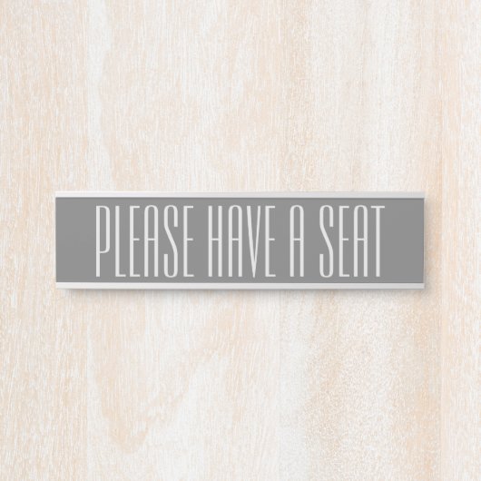 Stijlvol en hedendaags teken "Alsjeblieft, plaats" Deurbordje (Voorkant)