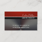 Stijlvol en klasje maroon + faux metallisch visitekaartje (Achterkant)