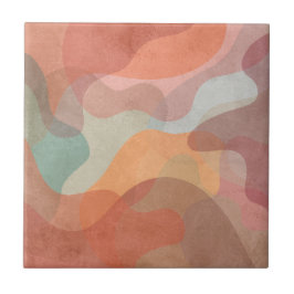 Stijlvol en kleurrijk artistiek patroon tegeltje