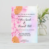 Stijlvol en legant Floral Bouquet Wedding Kaart (Staand voorkant)