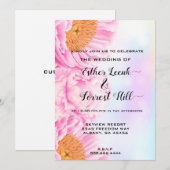 Stijlvol en legant Floral Bouquet Wedding Kaart (Voorkant / Achterkant)