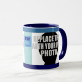 Stijlvol en modern 2 foto's (upload & wees creatie mok (Voorkant rechts)