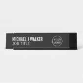 Stijlvol en modern - elke kleur - Professional Log Bureau Naambordje (Voorkant)