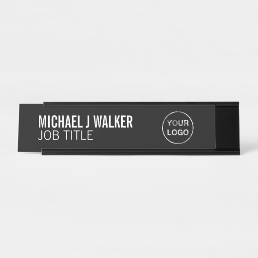 Stijlvol en modern - elke kleur - Professional Log Bureau Naambordje (Voorkant)