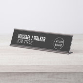 Stijlvol en modern - elke kleur - Professional Log Bureau Naambordje (Voorkant)