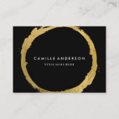 Stijlvol en modern Gold- en zwart cadeaucertificaa Kortingskaartje (Achterkant)
