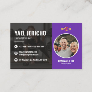 Stijlvol en modern Personal Trainer Visitekaartje