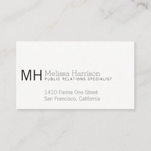 Stijlvol en modern professioneel wit visitekaartje