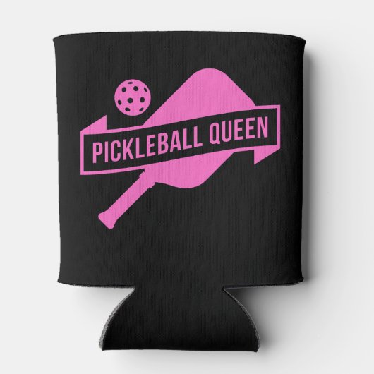 Stijlvol en modern Schattige roze pickleball Blikjeskoeler (Achterkant)