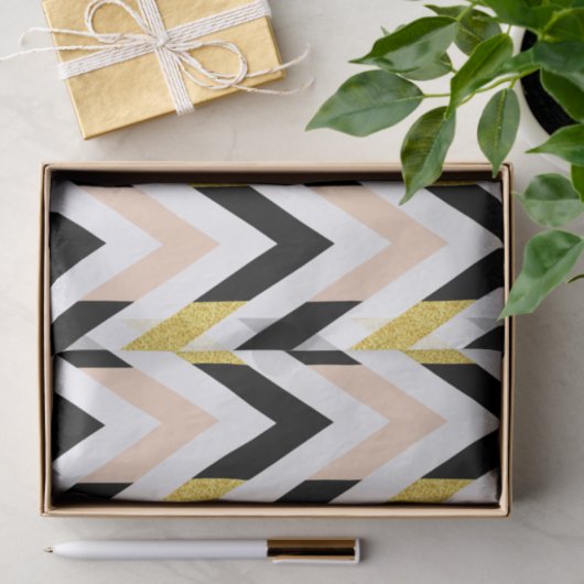 Stijlvol en rendabel Geometrical Chevron Pattern Tissuepapier (Geschenk)