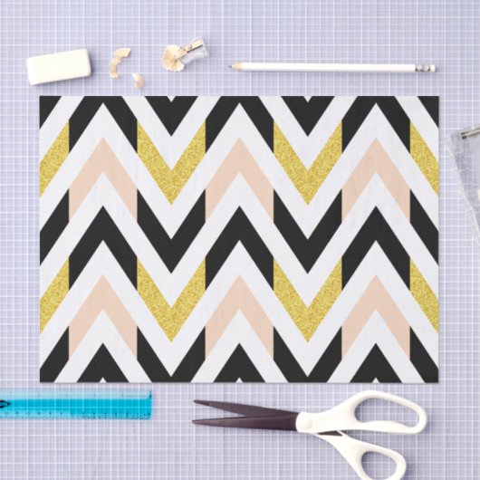 Stijlvol en rendabel Geometrical Chevron Pattern Tissuepapier (Craft)