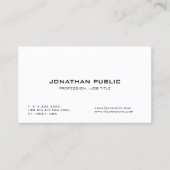 Stijlvol en stijlvol wit, stijlvol, modern visitekaartje (Voorkant)