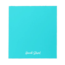 Stijlvol en Trendy Blauwgroen Blauw Minimalistisch Notitieblok