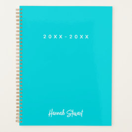 Stijlvol en Trendy Blauwgroen Blauw Minimalistisch Planner