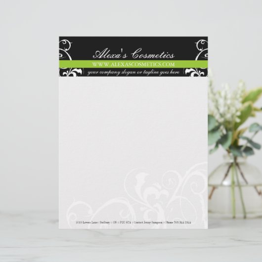 Stijlvol en vetgedrukt custom briefhoofd (Staand voorkant)