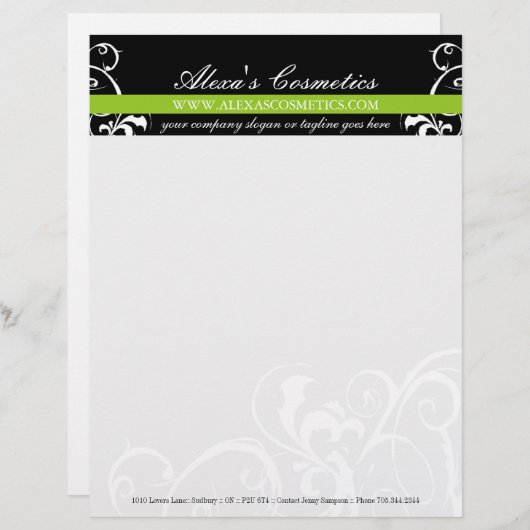 Stijlvol en vetgedrukt custom briefhoofd (Voorkant / Achterkant)