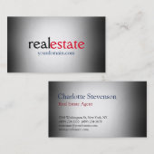 Stijlvol Estate Agent Trendy Professional Grey Visitekaartje (Voorkant / Achterkant)
