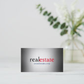 Stijlvol Estate Agent Trendy Professional Grey Visitekaartje (Staand voorkant)