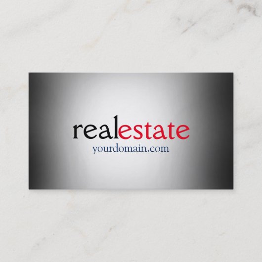 Stijlvol Estate Agent Trendy Professional Grey Visitekaartje (Voorkant)